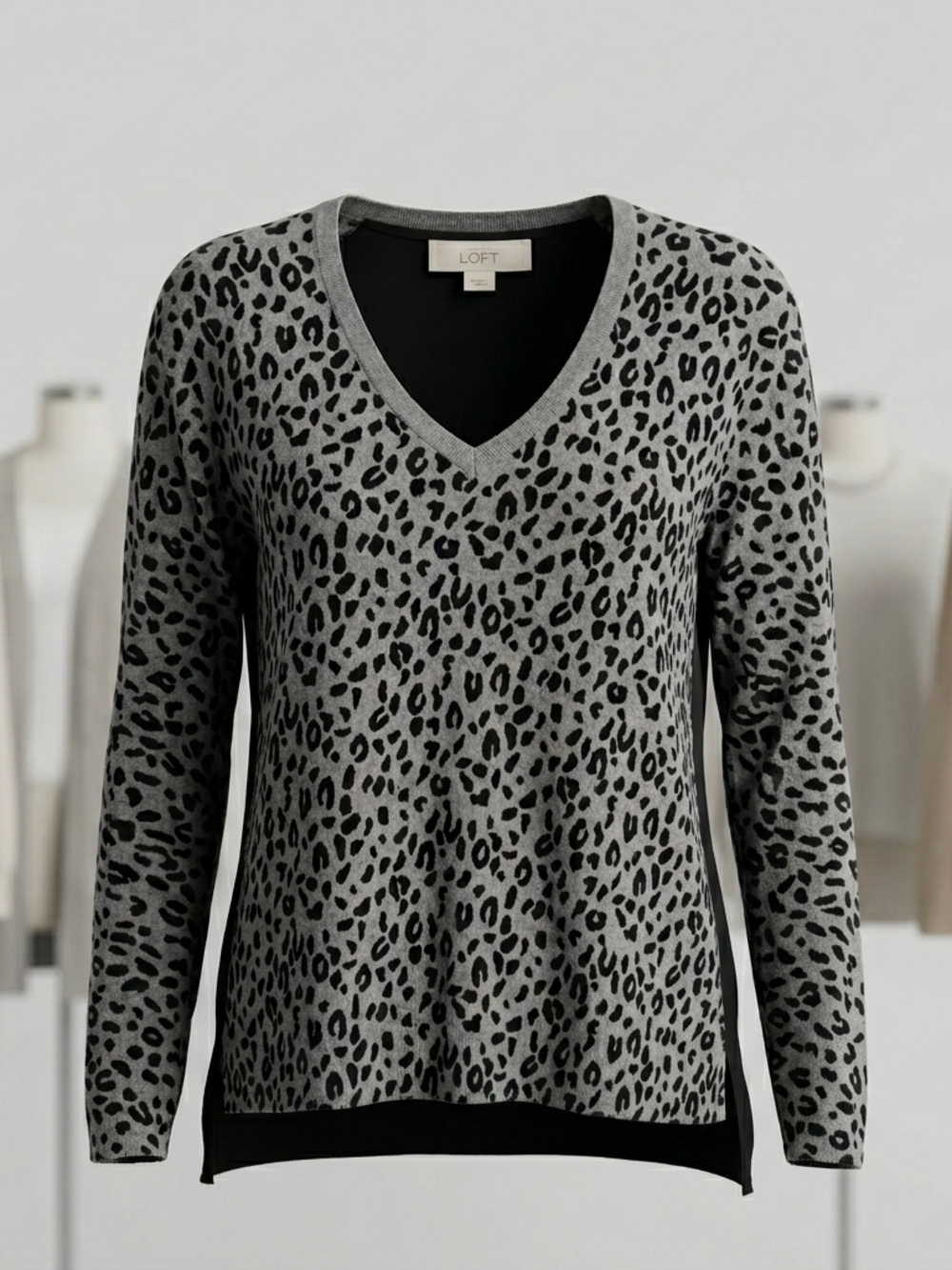 LOFT Heather Gray Knit Top